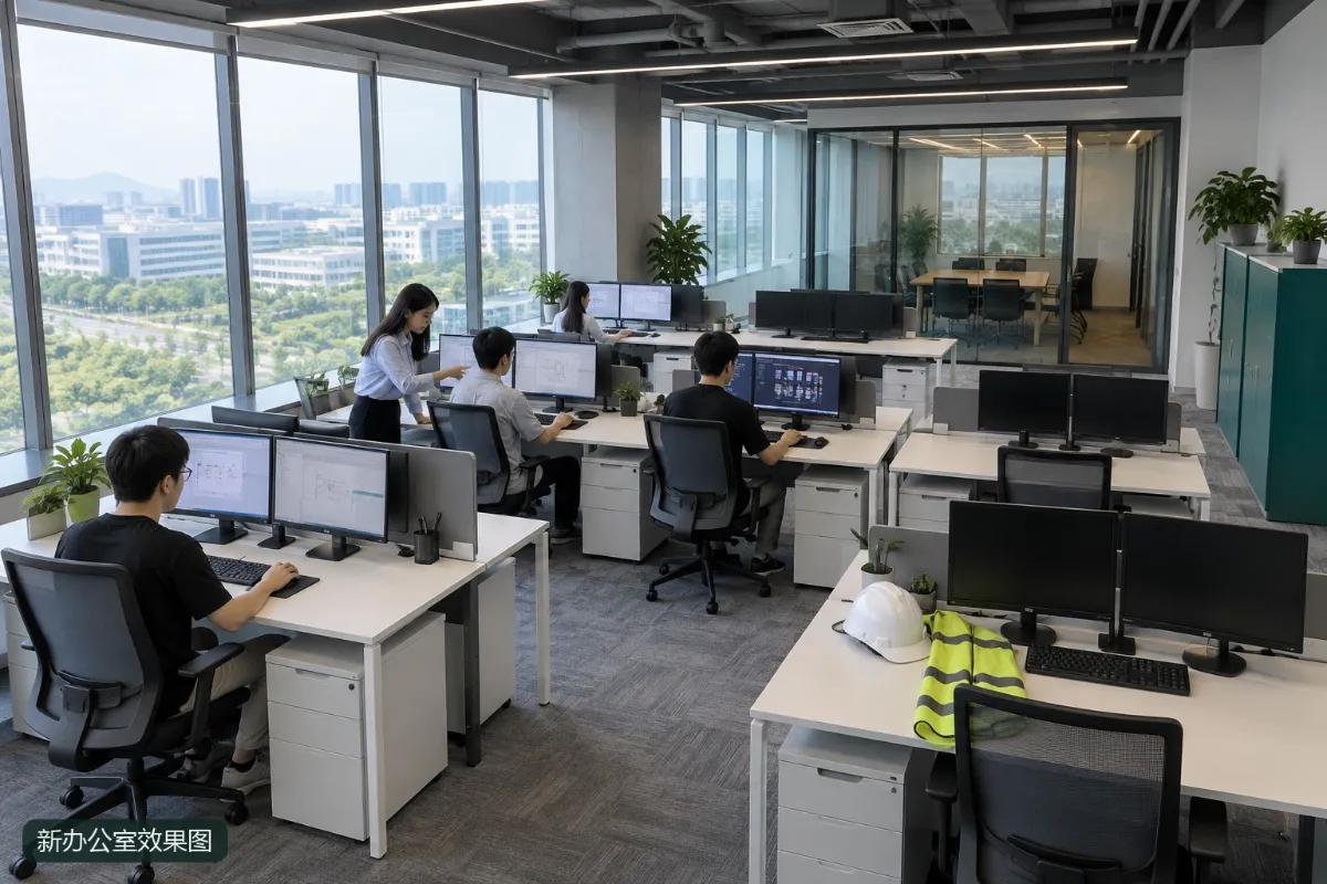 新办公室开放办公区效果图